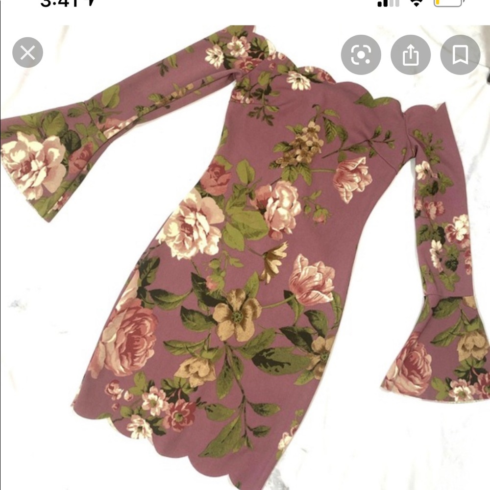 Purple floral dress